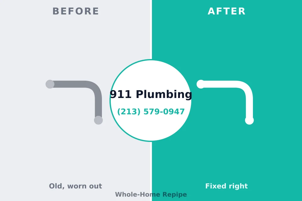 Before and after: plumbing company Benton Heights, MI